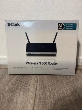 D-Link Wireless N300 Router in Black and White